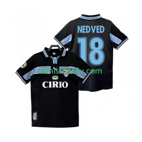 Camisolas de futebol Lazio NEDVED 18 1999 Retro Equipamento Alternativa 1998 Manga Curta